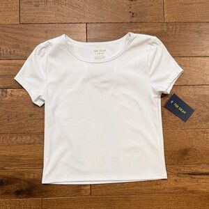 Tek Gear Girls Short-Sleeve Athletic Top - Size L (10/12) - Modern White